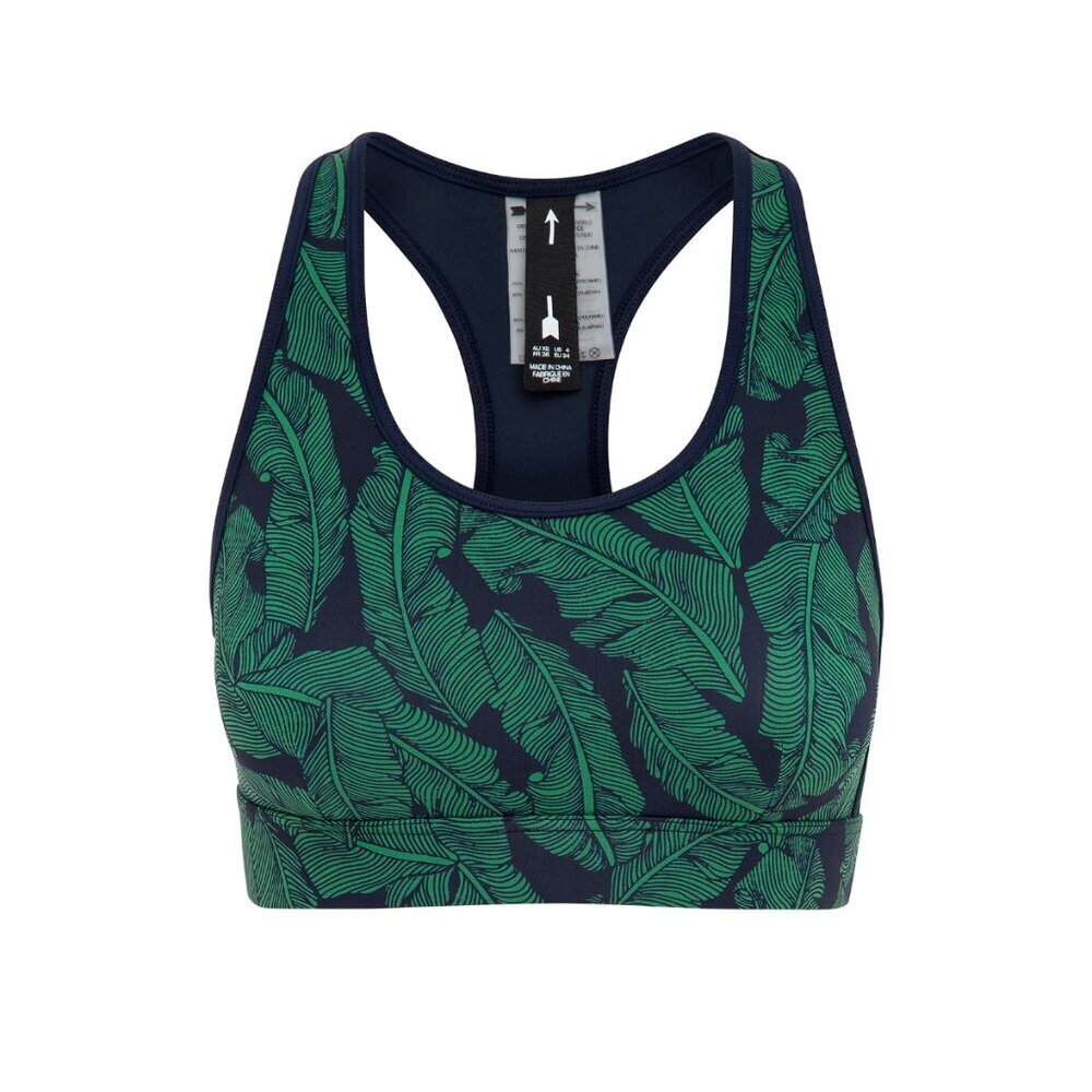 New w/Tags - The Upside - Palm Leaf Anna Bra in Green/Blue leaf pattern, sz 10 - Picture 8 of 9